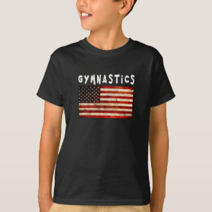 T-shirt Gymnastique Grunge Drapeau Américain USA