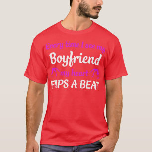 T-shirt Gymnastique Gymnaste Girl Funny My Heart Flips a B