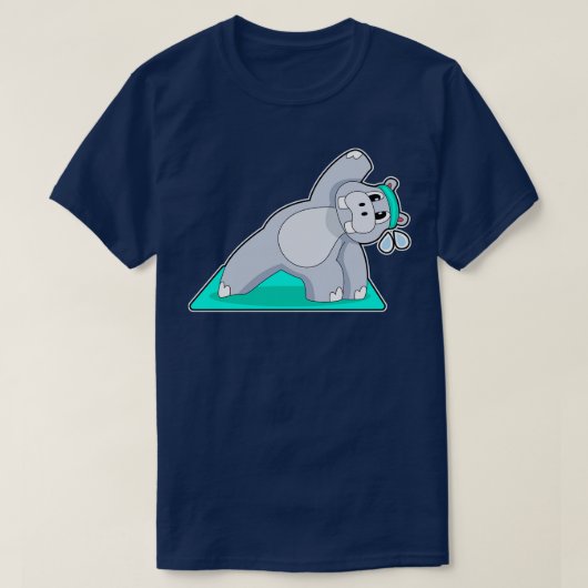 T-shirt Gymnastique hippo-yoga (Design devant)