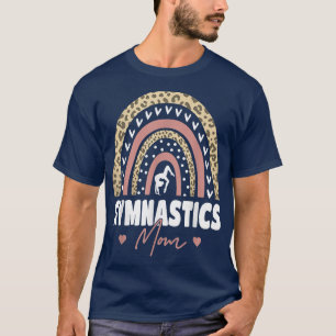 T-shirt Gymnastique MamanCute Leopard Rainbow Mothers Day