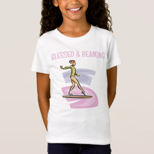 T-Shirt Gymnastique mignonne fille bienheureuse & poussoir
