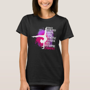 T-shirt Gymnastique Mot Splatter Peinture Gymnaste Tum gra