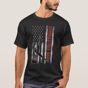 T-shirt Gymnastique Papa American Drapeau Fête des pères 4