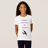 T-Shirt Gymnastique Progression pas Perfection Inspiration (Devant entier)