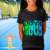 T-Shirt Gymnastique rythmique Amour en Vert et Aqua T-Shir