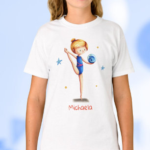 T-shirt Gymnastique rythmique Blue Leotard Girl