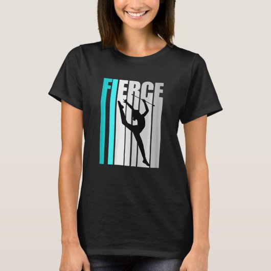T-shirt Gymnastique rythmique Turquoise Fierce Teammate (Devant)