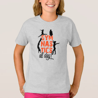 T-shirt Gymnastique Toute la journée ! en orange