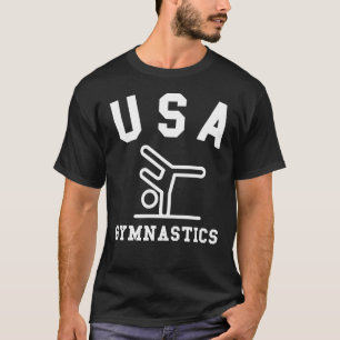 T-shirt Gymnastique USA passion athlète Hobby Sport équi