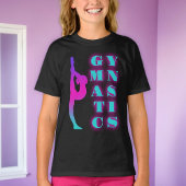 T-shirt Gymnastique violet rose turquoise Ombre