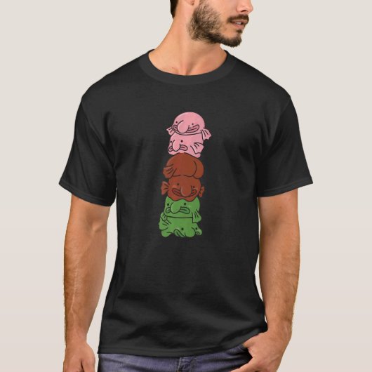 T-shirt Gynosexué Drapeau Pile Pride Lgbtq Blobfish Cute B (Devant)