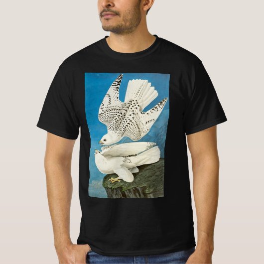 T-shirt Gyrfalcons, alias Gerfalcons par John James Audubo (Devant)