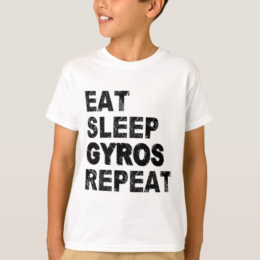 T-shirt Gyros du sommeil de manger répéter (Devant)