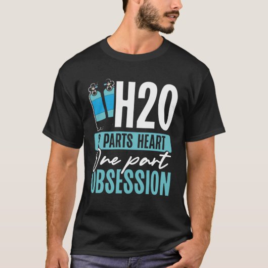 T-shirt H2o 2 Pièces Coeur Une Partie Obsession Natation (Devant)