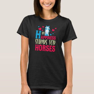 T-shirt H Dans Le Bonheur Se Trouve Pour Les Chevaux Équit