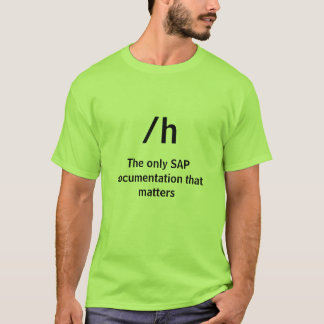 T-shirt /h, la seule documentation de SAP qui importe