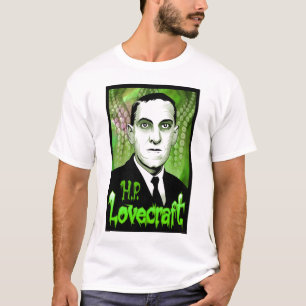 T-shirt H.P. Portrait de Lovecraft (vert)