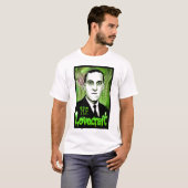 T-shirt H.P. Portrait de Lovecraft (vert) (Devant entier)