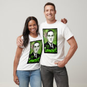 T-shirt H.P. Portrait de Lovecraft (vert) (Unisexe)