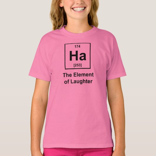 T-shirt Ha, l'élément du rire (Devant)