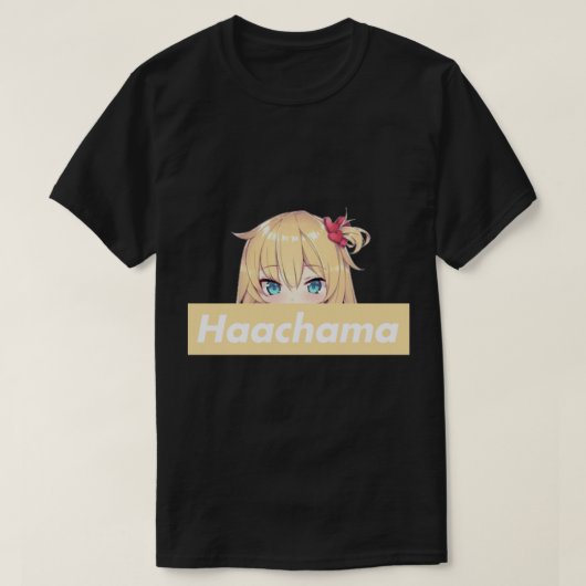 T-shirt Haachama Akai Haato Peeker. Fan Haaton chama. Holo (Design devant)