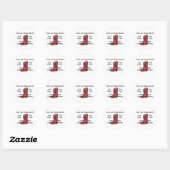 T-SHIRT haalt die boeken op Ronde Sticker (Vel)