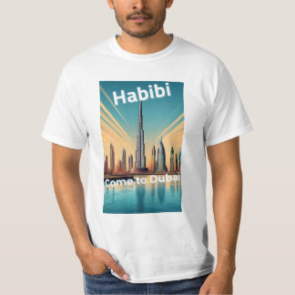 T-shirt Habibi Come to Dubai - Dubai Skyline