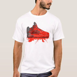 T-shirt Habillement 2016 de la Jordanie d'air rétro (roug