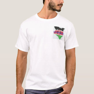 T-shirt Habillement avec le drapeau kenyan et la carte