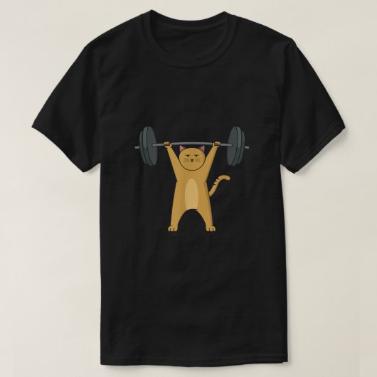 T-shirt Habillement Chat Barbell (Design devant)