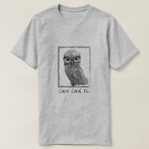 T-shirt Habillement creusant de corail de hibou de cap