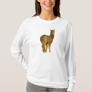T-shirt Habillement d'alpaga de diamant d'or
