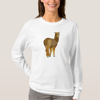 T-shirt Habillement d'alpaga de diamant d'or