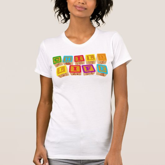 T-shirt Habillement de "blocs" de la vie d'enfant (Devant)