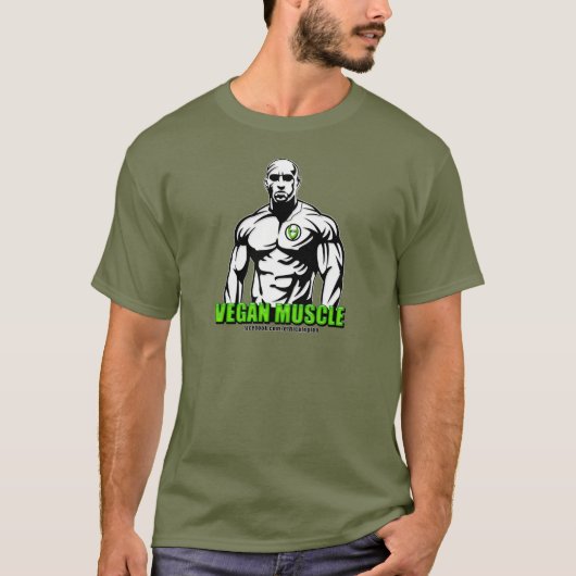 T-shirt Habillement végétalien de muscle (Devant)
