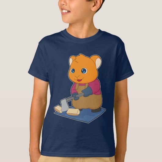 T-shirt Hache de bûcheron de hamster forêt (Devant)