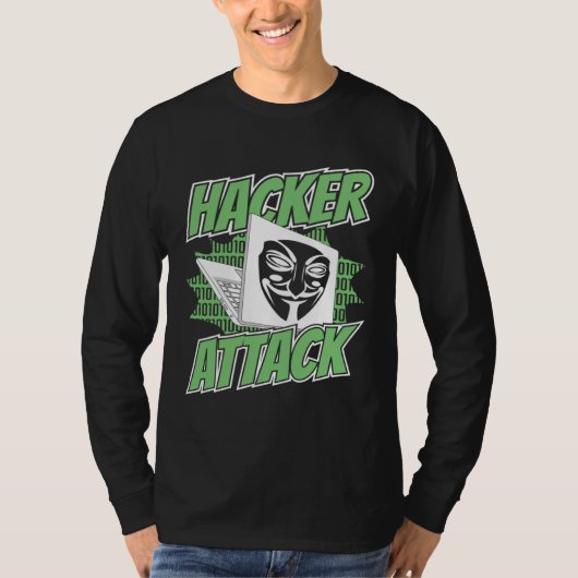 T-shirt Hacker Attack White Hat Black Hat Ethical Hacking  (Devant)