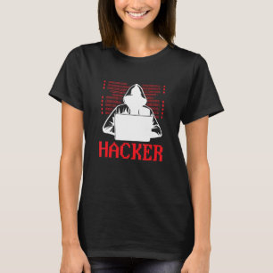 T-shirt Hacker Casquette blanc piratage éthique