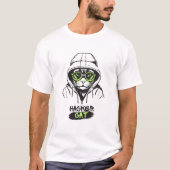 T-shirt Hacker cat (Devant)