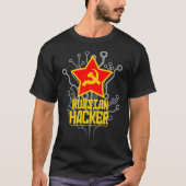 T-shirt Hacker de Russian avec Hammer Sickle Emblem (Devant)
