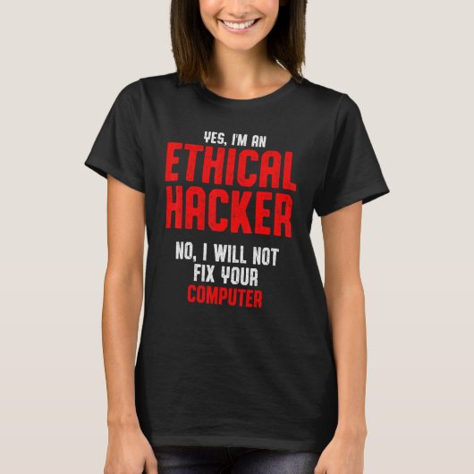 T-shirt Hacker éthique Cybersécurité It Pen Tester 2 (Devant)