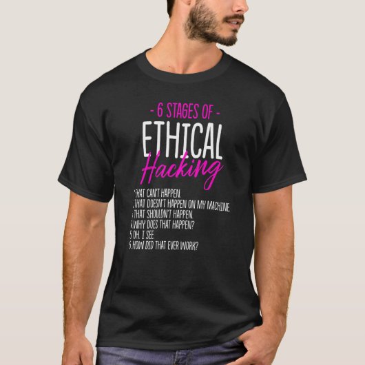 T-shirt Hacker éthique Cybersécurité It Pen Tester 2 (Devant)