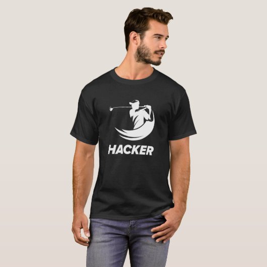 T-shirt Hacker Golf Pour Les Golfeurs (Devant entier)