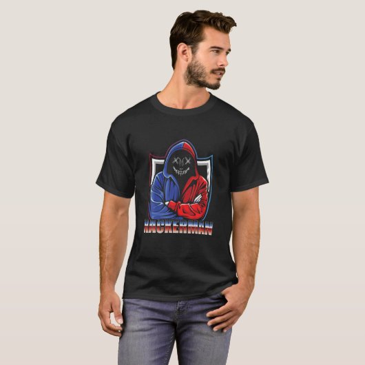 T-shirt Hackerman développeur programmeur Hacker Computer (Devant entier)