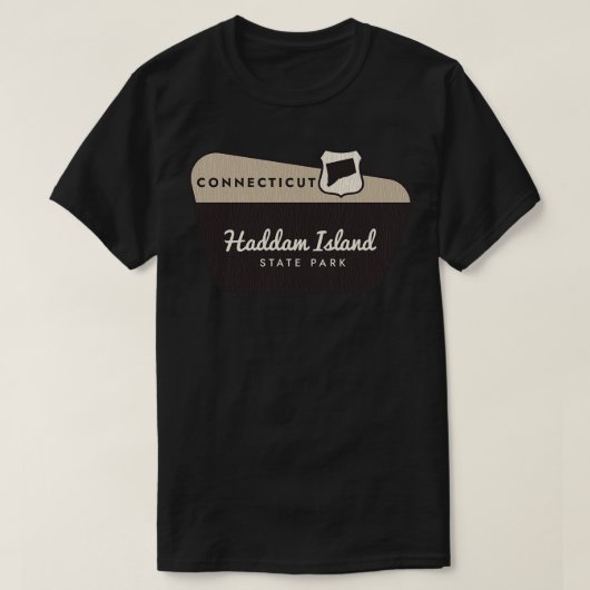 T-shirt Haddam Island State Park Affiche de bienvenue Conn (Design devant)