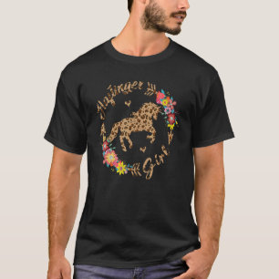 T-shirt Haflinger fille mignon léopard floral Haflinger ch