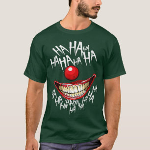 T-shirt Haha Rire Déplaisant Du Malheur D'Halloween Scary 