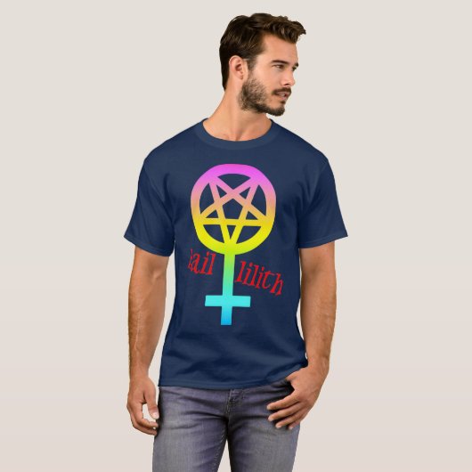 T-shirt Hail Lilith LGBT Pride Pastel Goth Satan (Devant entier)