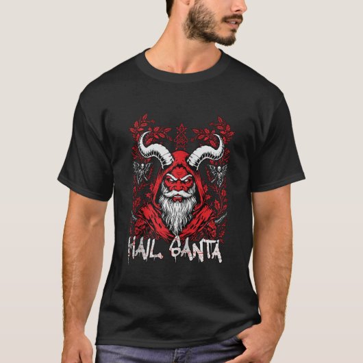 T-shirt Hail Santa Pagan Happy Solstice Gothic Christmas S (Devant)