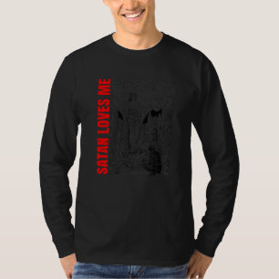 T-shirt Hail Satan athée Satan m'aime Occult Satanique A
